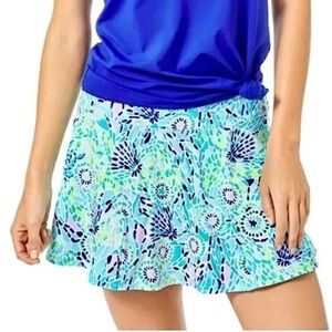 LILLY PULITZER Upf 50+ Luxletic Corrine Golf Skort Skirt Blue Ibiza Medium